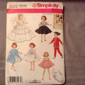 Simplicity #3522 10 1/2" Doll Clothes