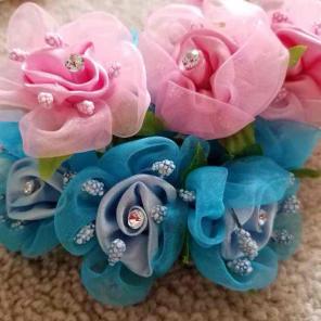 48 pieces Artificial Satin Fabric Roses