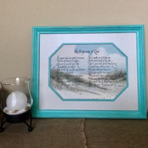 Footprints of God Framed Wall Decor