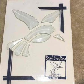 Beveled glass - hummingbird