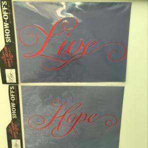 Decorative Stencils 2pc - Live & Hope