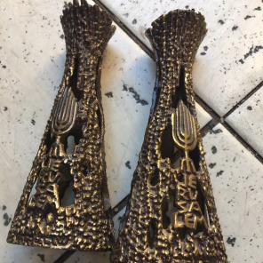 Vintage Made In Israel Candlesticks