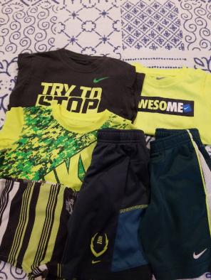 Nike dri-fit boys lot shorts tees 4