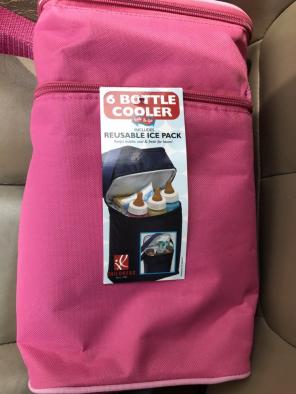 Pink Bottle Cooler Bag