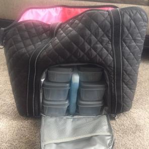 Gym/Work Bag With Meal Prep Containers