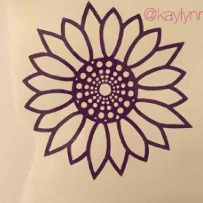 Purple Sunflower Decal