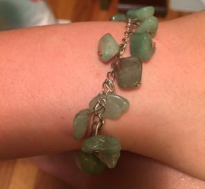 Aventurine Bracelet with Good Luck Spell