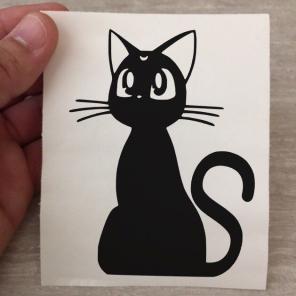 Sailor Moon Luna Cat Vinyl Decal