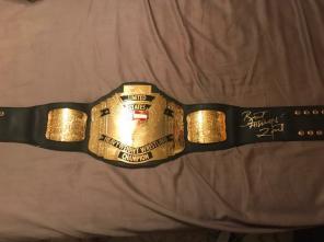 WCW United States Belt Signed Bret Hart