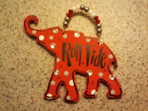 Handpainted Alabama Christmas Ornament