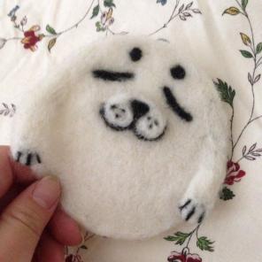 Handmade Wool Seal Coaster