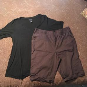 Maternity Shirt & Shorts Sz XL