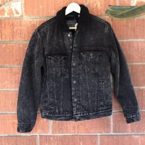 Levi's Black Denim Sherpa Jacket