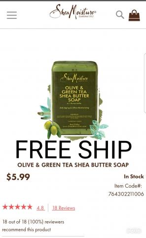 Shea Moisture Olive and Green Tea Soap
