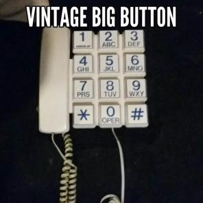 Vintage Big Button Retro Touchtone Phone