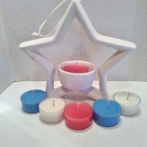 Hanging Star Tealight Candle Set