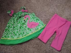 Flamingo Outfit 12 Months