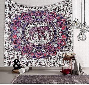 Elephant Wall Bed Tapestry Mandala Gift