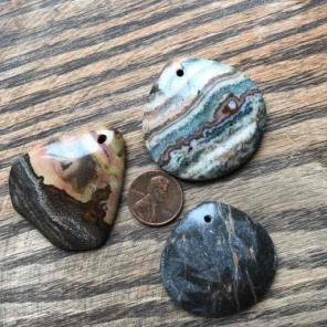 Stone focal beads