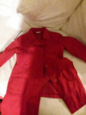 Red coat with fringe