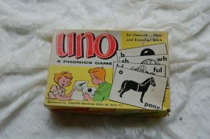 Antique Vintage UNO Phonics Card Game
