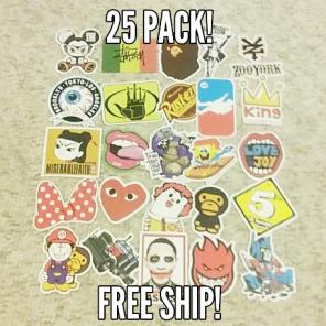 Mixed Lot of 25 Stickers Lot Wholesale