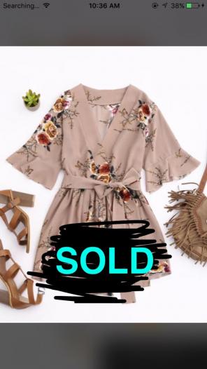 Waist Tie Romper