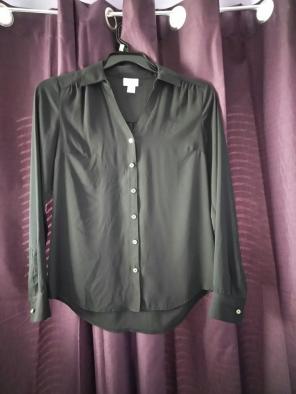 Black button down