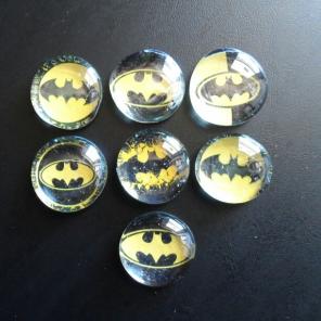 Batman glass bead magnets