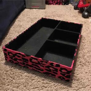 Pink and black cheetah print organizer