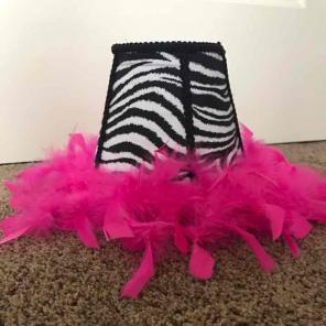 Zebra and Hot Pink Lamp Shade