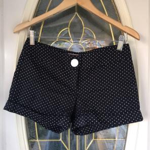 Button Vintage Polka Dot Shorts Retro