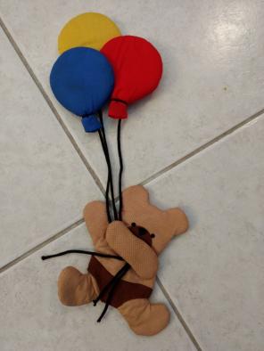 Cute Bear on balloons wall hanging