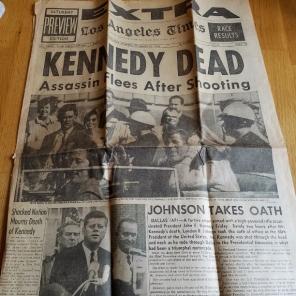 JFK Assassination Newspaper LA TIMES