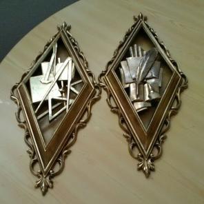 Vintage SYROCO Wood Wall Hanging 1960s