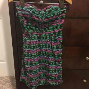 Charlie Jade xs silk strapless dress