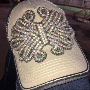 Buckle rhinestone trucker hat Bling