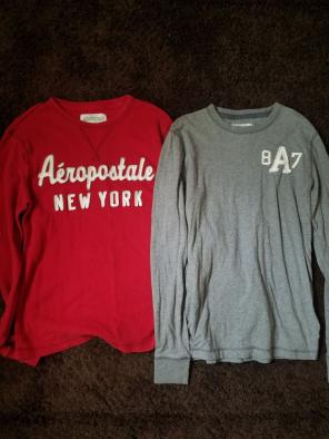 Two Aeropostale long sleeve shirts