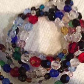 Faceted pressed Glass Beads