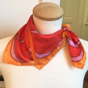 Vintage Vera-esque Floral Silky Scarf