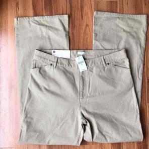 J. Jill Khaki True Fit Pants Sz 16 NWT