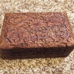 Great Little Carved Wooden Box