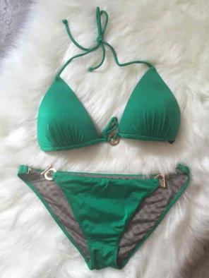 VS GREEN TWO PIECE SWIMWEAR M
