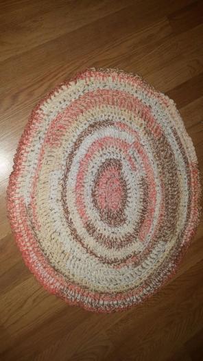 Handmade crocheted small rug