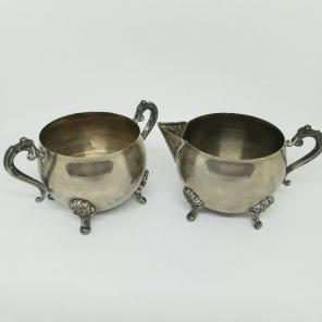 Vintage Sugar Bowl & Creamer
