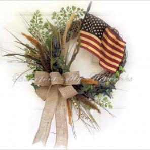 Rustic Patriotic Wreath~American Flag