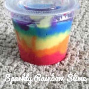 Sparkly Rainbow Slime 4oz