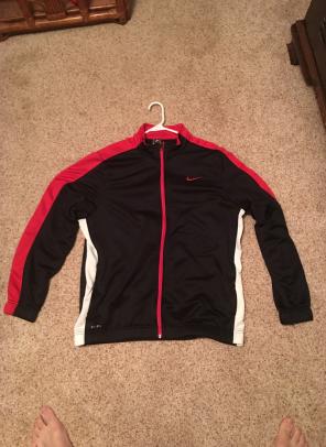 Nike Dri-fit Red And Black Sweater