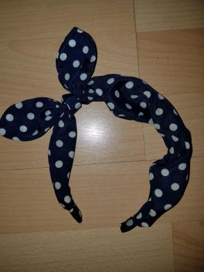 GAP BABY GIRLS HEAD BAND NAVY AND WHITE