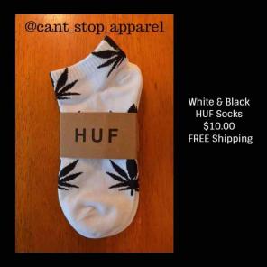 White & Black HUF Socks